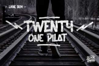 粗体画刷风格英文字体Black Animal Typeface