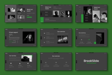 时尚简约高端优雅清新的多用途powerpoint幻灯片演示模板