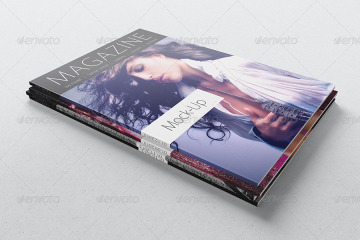 时尚杂志模型PSD贴图模板Photorealistic A5/A4 Magazine Mock-up | Magazines