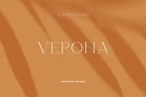 极简主义奢侈品牌婚礼现代衬线英文字体 Verona - Elegant Display Serif