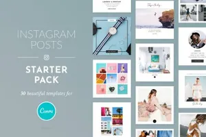 30个独特精美的Ins社交媒体在线CANVA模板 Instagram Posts