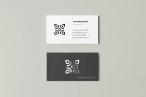 高端的商业多角度名片设计展示样机