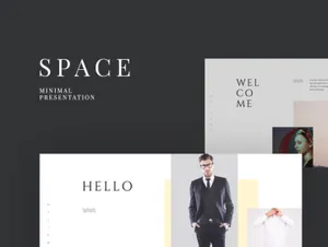 服装服饰室内艺术设计空间展示主题演讲幻灯片演示文稿Space Presentation