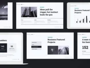 时尚现代色彩商务公司企业宣传主题演讲PPT幻灯片演示模板KOPA Business Template