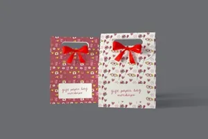 圣诞节礼品袋礼物袋包装购物袋手提袋纸袋设计