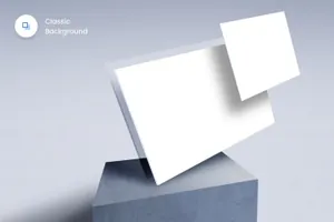 电脑屏的网页或PPT设计展示模板样机