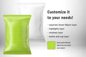 逼真的食品零食包装袋样机Chips_Bag_Mockup