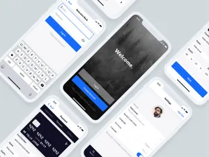 刘海屏iPhone手机等距网格样机模板 Presentation