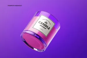 高品质的少见稀有烛台包装设计VI样机展示模型