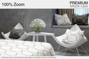 高端居家卧室床上用品样机Beddings Pack