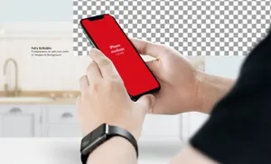逼真实景手持iPhone 11手机样机 iPhone 11 Mockup