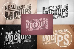 LOGO设计展示样机模型 Paper Logo Mockups