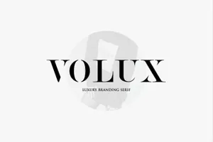 独特简约奢侈品牌英文衬线字体免费下载 VOLUX Luxury Branding