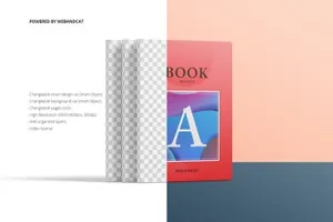 高质量且易于编辑记事本书籍样机 Book Mockup Set