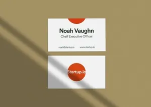 正面高端商业名片样机下载