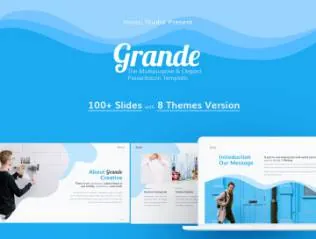 极简主义现代优雅的幻灯片ppt模板 Grande PowerPoint