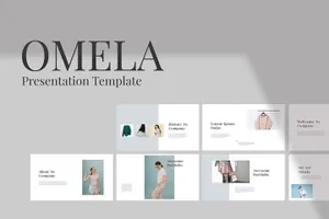 一款极简超现代的演示模板 Omela Presentation Template