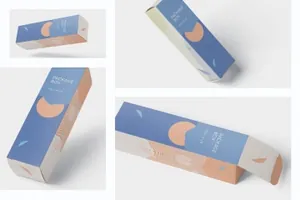 长矩形包装盒外观设计样机 Package Box Mock-Up – Long Rectangle