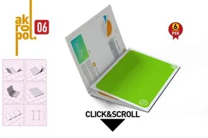 双折页三折页企业广告传单手册样机套装