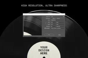 少见稀有的高品质的时尚高端复古黑胶唱片包装设计VI样机