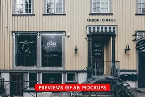 外墙标识样机套装 Signs Facades