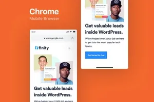 手机 PC端的响应式网站设计浏览器展示样机素材