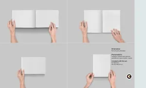 手持高度杂志设计样机素材下载