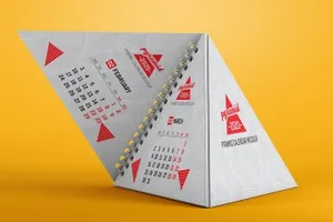 三角体金字塔形的日历样机下载