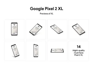 Google原创手机安卓设备贴图样机模型HERO Pixel 2  2XL