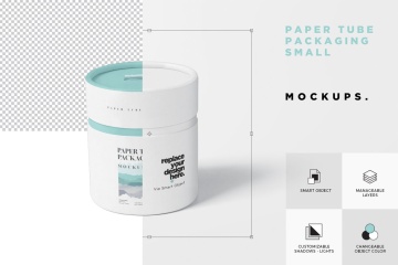 时尚高端专业的高品质纸质化妆品包装设计VI样机展示模型