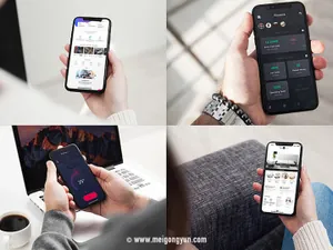 iPhone X办公室环境场景样机模型14 Office iPhone X