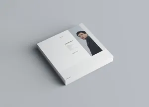 专业的方形超厚软装杂志书籍画册设计展示样机素材