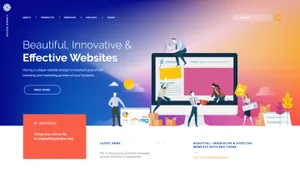 数字技术网站落地页ui矢量插图模版素材 Set of web