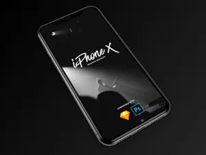 多角度苹果iPhone X手机显示设备PSD贴图样机模型Most Popular iPhone X