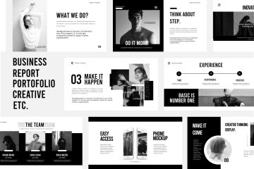 黑白主题特色 Keynote 演示模板素材 Bapase Keynote Template