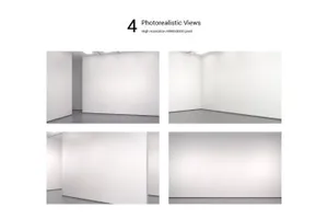 美术展览馆海报艺术品展示样机