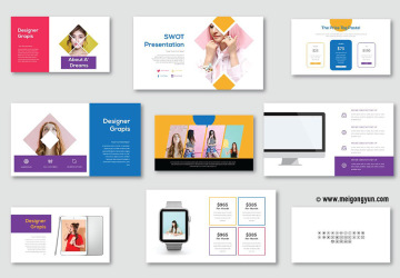 淡色现代超小谷歌幻灯片ppt模板Pastel Modern Minimal Google Slide