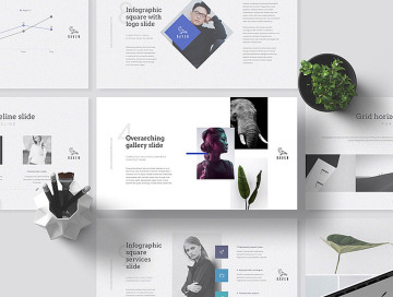 125+独特极简主义设计幻灯片模板Raven Keynote Presentation