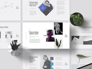 125+独特极简主义设计幻灯片模板Raven Keynote Presentation