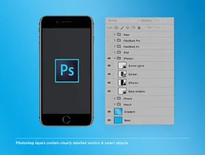 苹果系列产品显示设备贴图样机模型Veritable Vectors