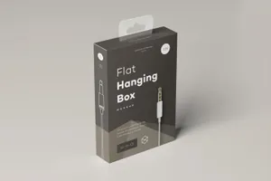 高品质的逼真质感耳机包装设计VI样机展示模型