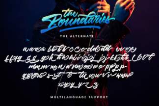 一款手写年轻化英文字体Boundaries Logotype Demo