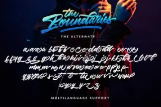 一款手写年轻化英文字体Boundaries Logotype Demo