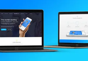 蓝色干净现代的登录页PSDQuadro App