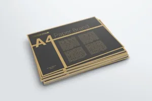 逼真质感的A4尺寸VI海报宣传单DM样机展示模型poster-flyer-mockups