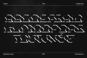 复古未来派英文装饰字体 Chasm - Display Font Family