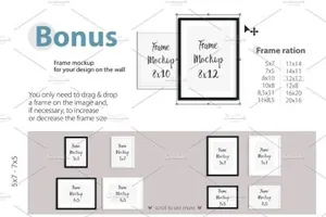 小孩房价设计样机和素材包  Frames Mockup