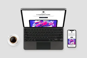 高品质的简约iPad Pro 2020 APP UI样机展示模型