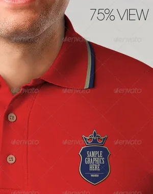 Polo衫模型PSD贴图模板Polo Shirt Mock-up | T-shirts