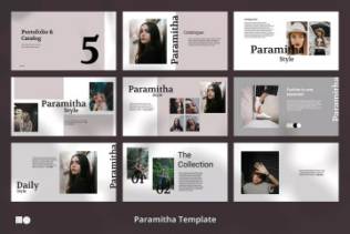 现代风格设计个人简介模板 Paramitha – Powerpoint